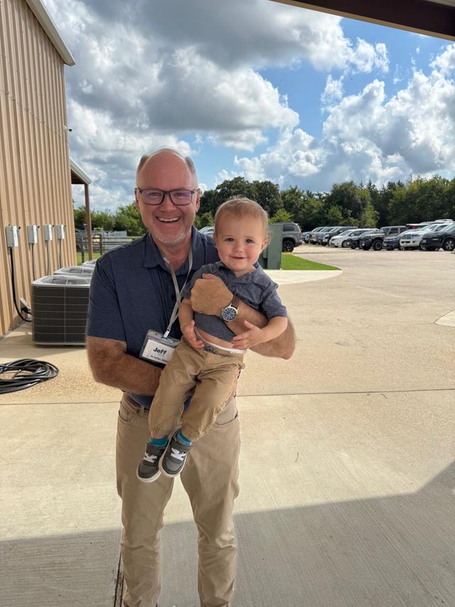 Jeff Murski with grandchild