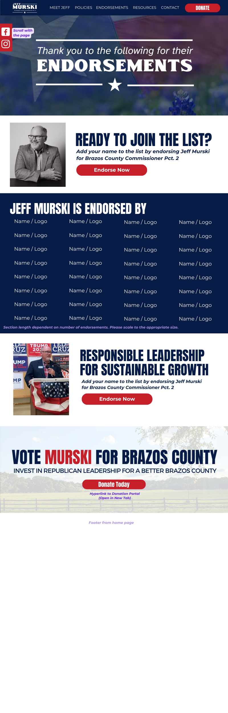 Endorsements design